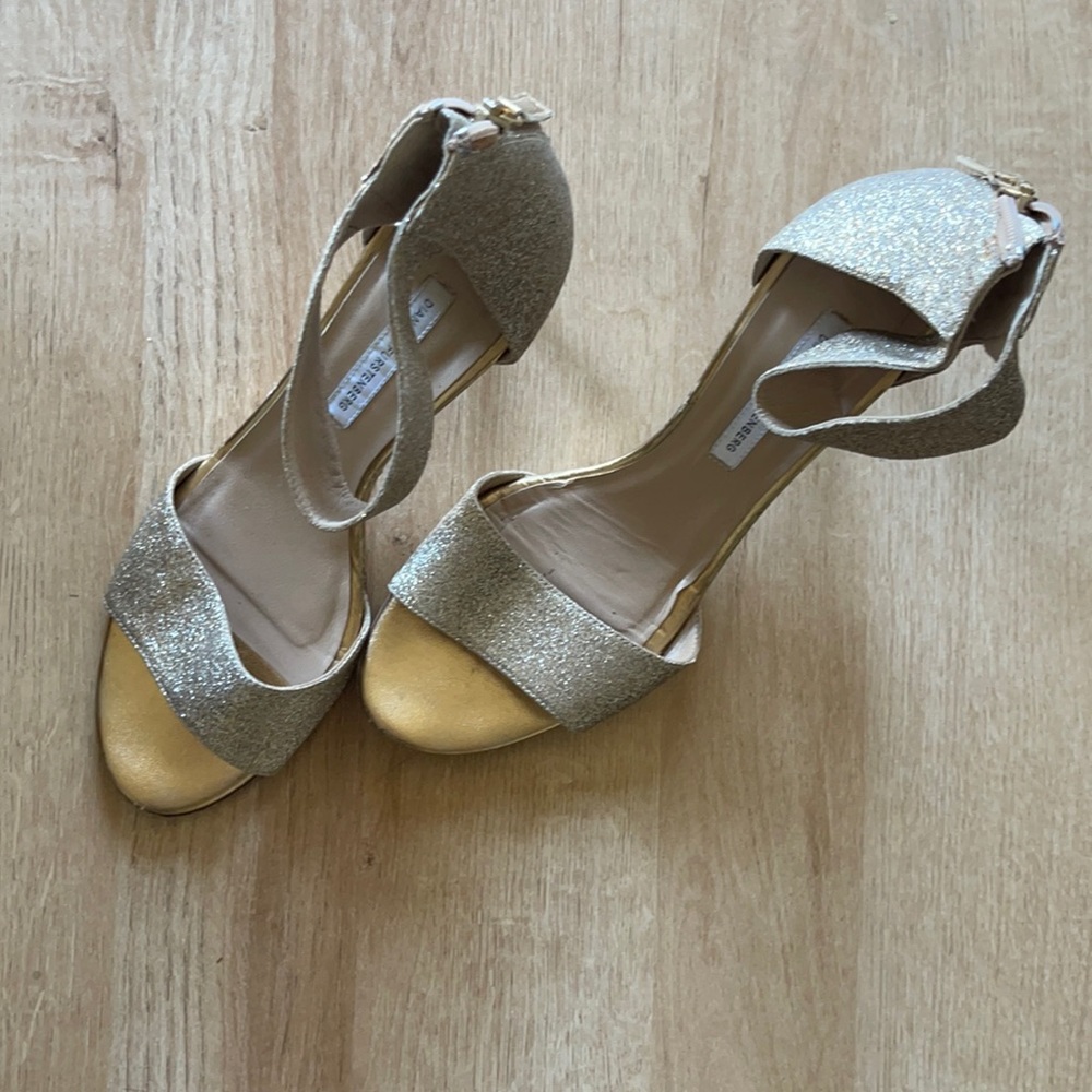 Gold Glitter DVF Heels